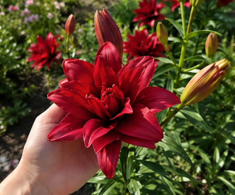 Lirio Marshmallow rojo